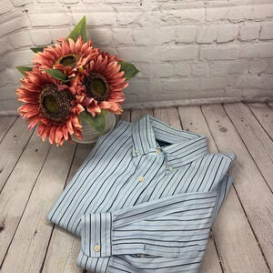 T. Harris button up long sleeve Shirt men's Xlarge preppy business